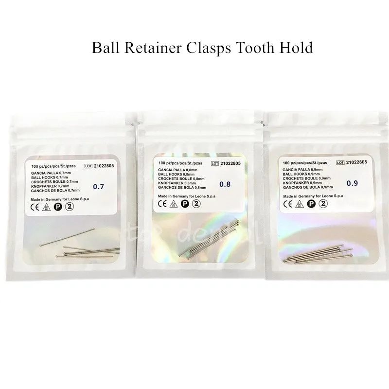 50Pcs Dental Orthodontic Ball Retainer Clasps Tooth Hold Position Fits Appliance Dentaurum