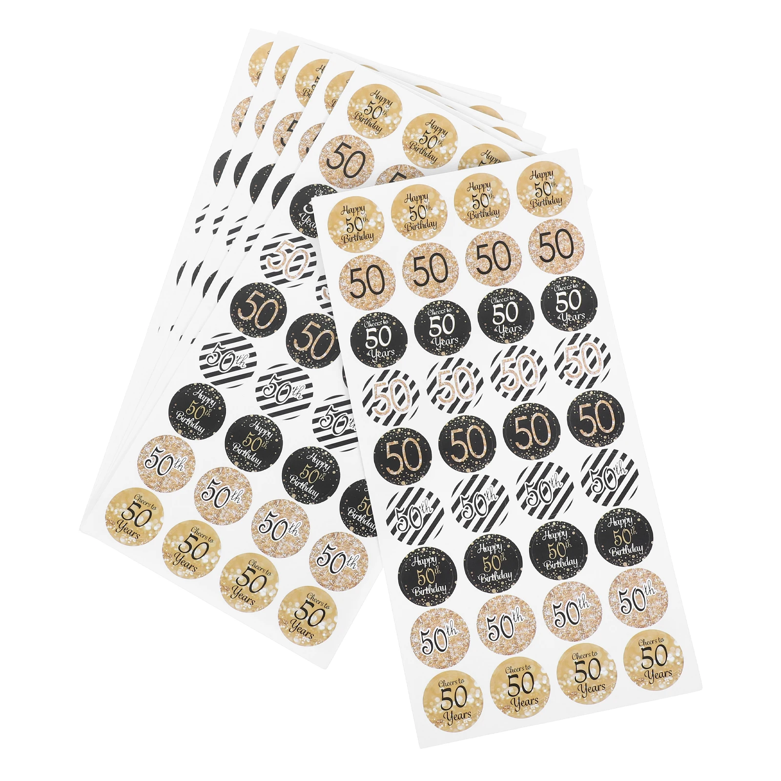 

216 шт., наклейка на 50-летие, декоративные наклейки для еды, подарочная упаковка, вечерние сувениры, наклейка на конфеты, папка, этикетка