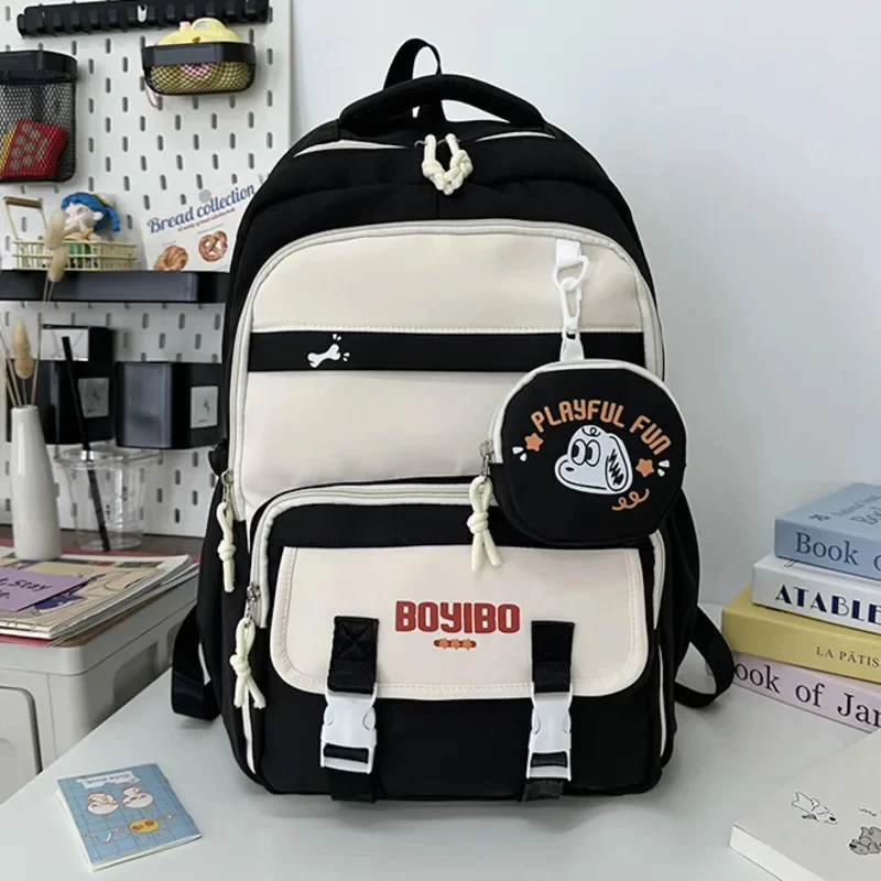 Ins Letter Y2K Backpacks Animal Lightweight Outdoor Sports Travel High Capacity Student Air Cushion Shoulder Strap Backpacks New