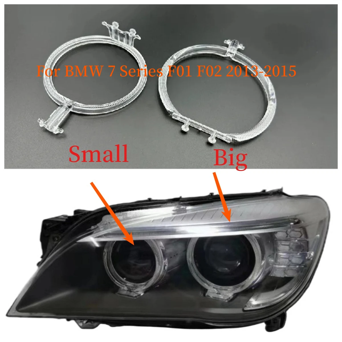 

Headlight New For BMW 7 Series F01 F02 2013-2015 Car Light Accessories DRL Daytime Running Light Guide Strip Angel Eye Tube