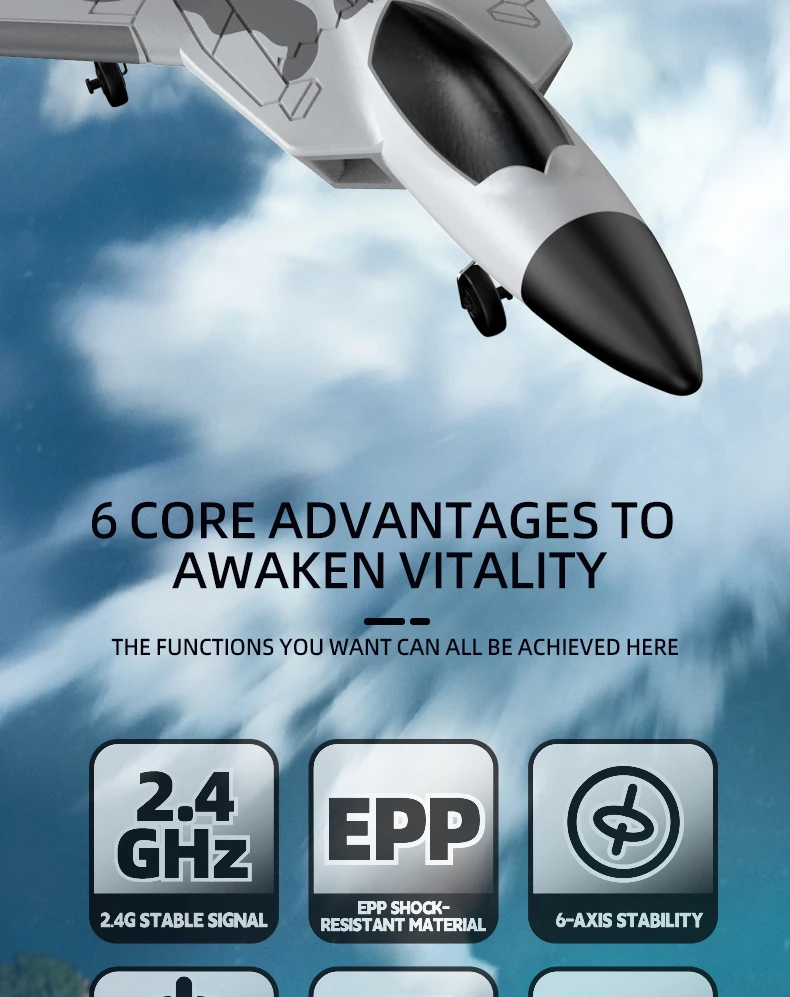 BM31 F22 Brushless RC Fighter 2.4G 4CH Remote Control Airplane EPP Foam Electric Model 490MM Biger Glider Toys for Adults