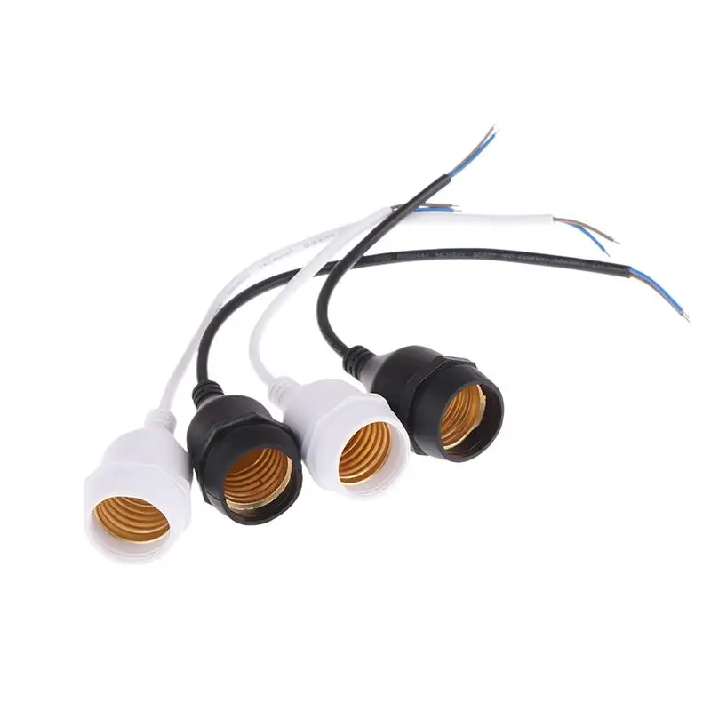 

20/30/50/100/200CM Outdoor Waterproof E27 Lamp Holder With Power Cord Socket Industrial Farm Screw String Lamp Connector