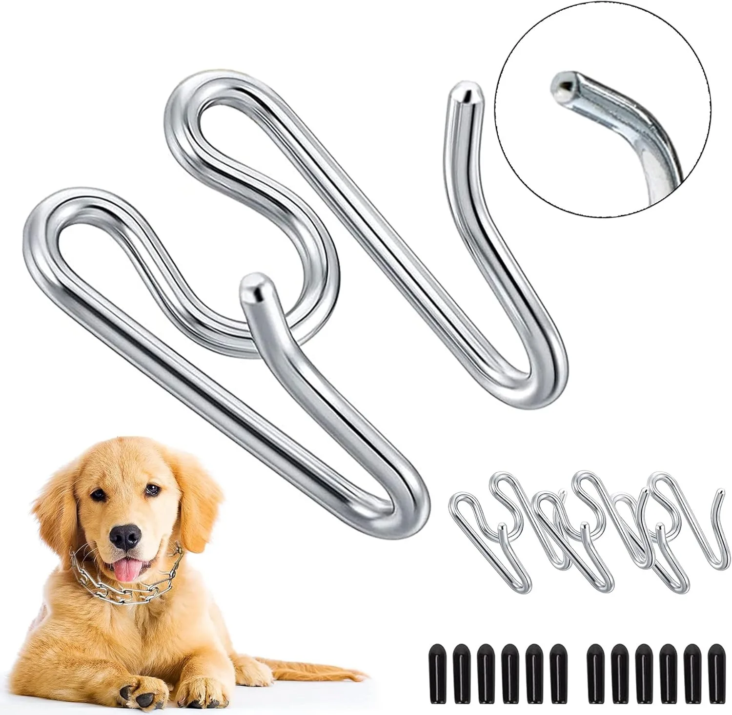 Adjustable Training Dog Collar Links,Prong Collar for Dogs Pinch Collar Accessories Choke dog Collar For Large Medium Small dogs