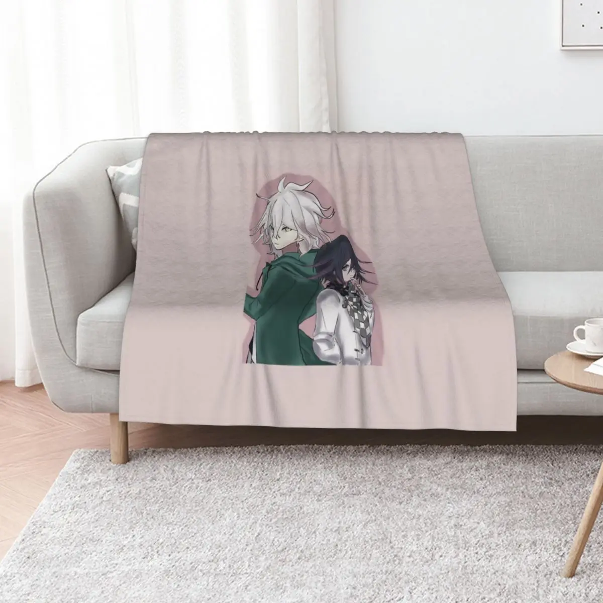 

Komaeda Nagito and Kokichi Throw Blanket halloween Thin For Decorative Sofa christmas gifts Blankets