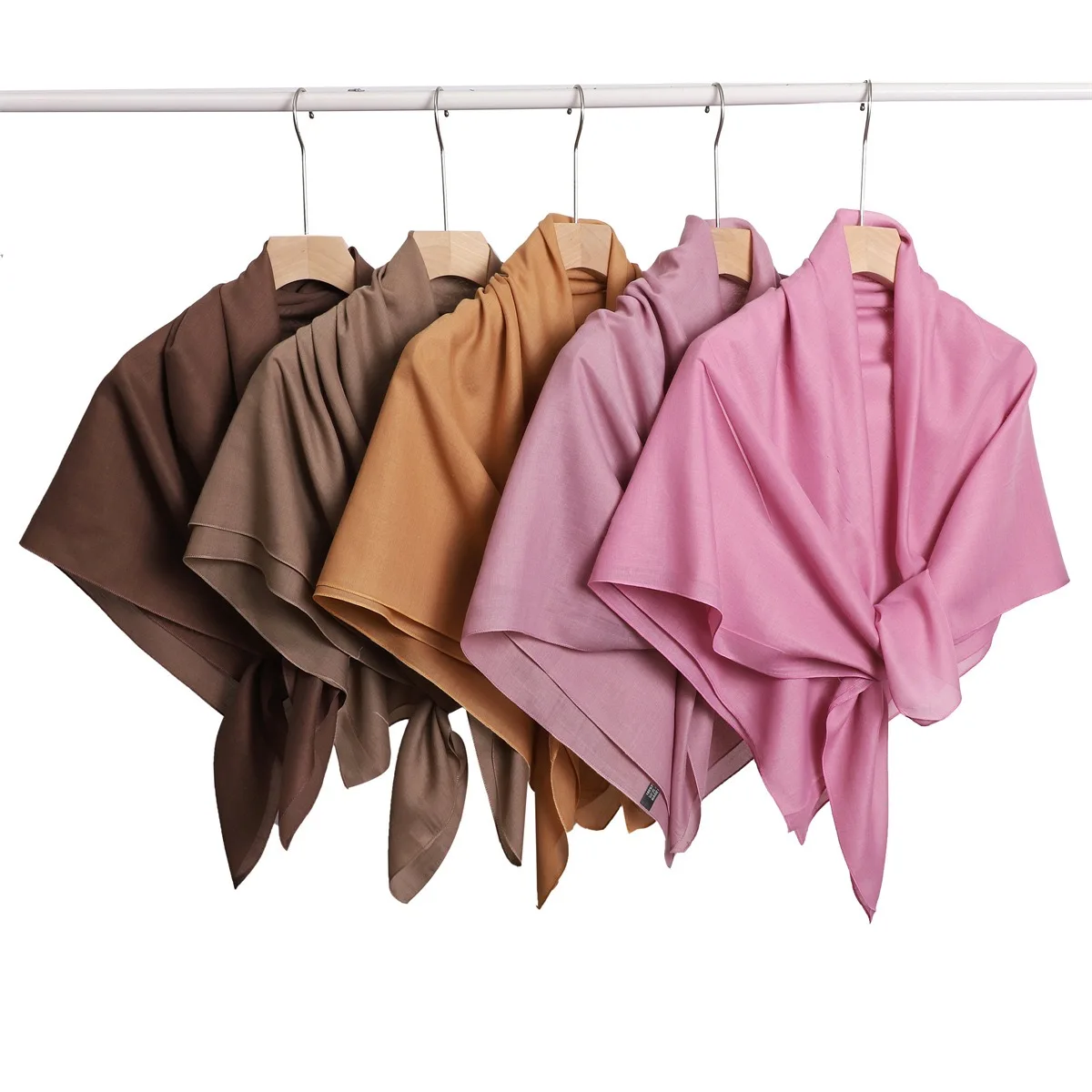 110 x 110 cm quadratischer Schal – 100 % Viskose, Basic-Stil, vielseitiger Kopftuch-Schal für Damen, Wärme, einfarbig, geeignet für muslimischen Hijab