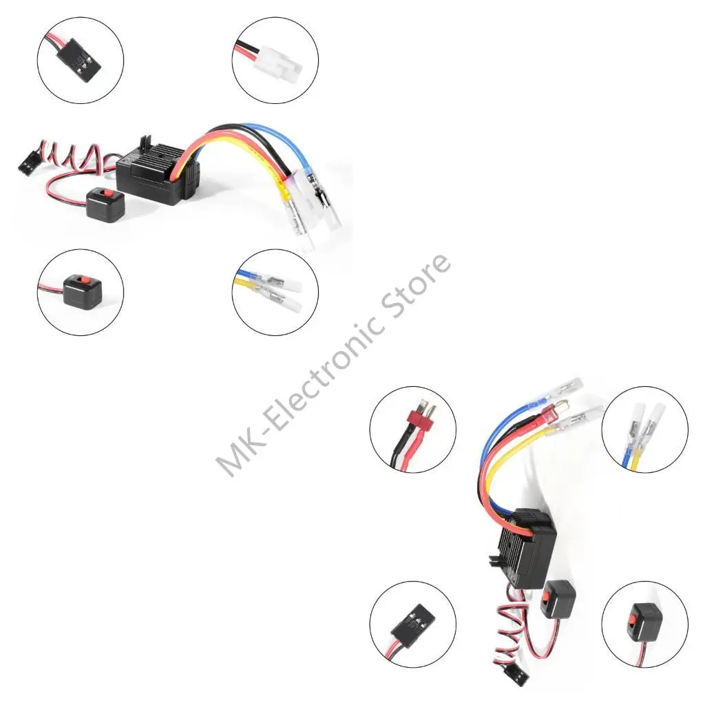 R2LF Industrial 60A gebürsteten Geschwindigkeitsregelungskühlungsdesign unterstützt 540/550 Motoren 2 3S LiPoes Nimh
