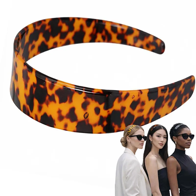 

3.8cm Retro Tortoiseshell Headband Accessories Women's Luxury Y2K Lolita Cosplay Hair Band Girls Headpiece Casual Fashion Gifts