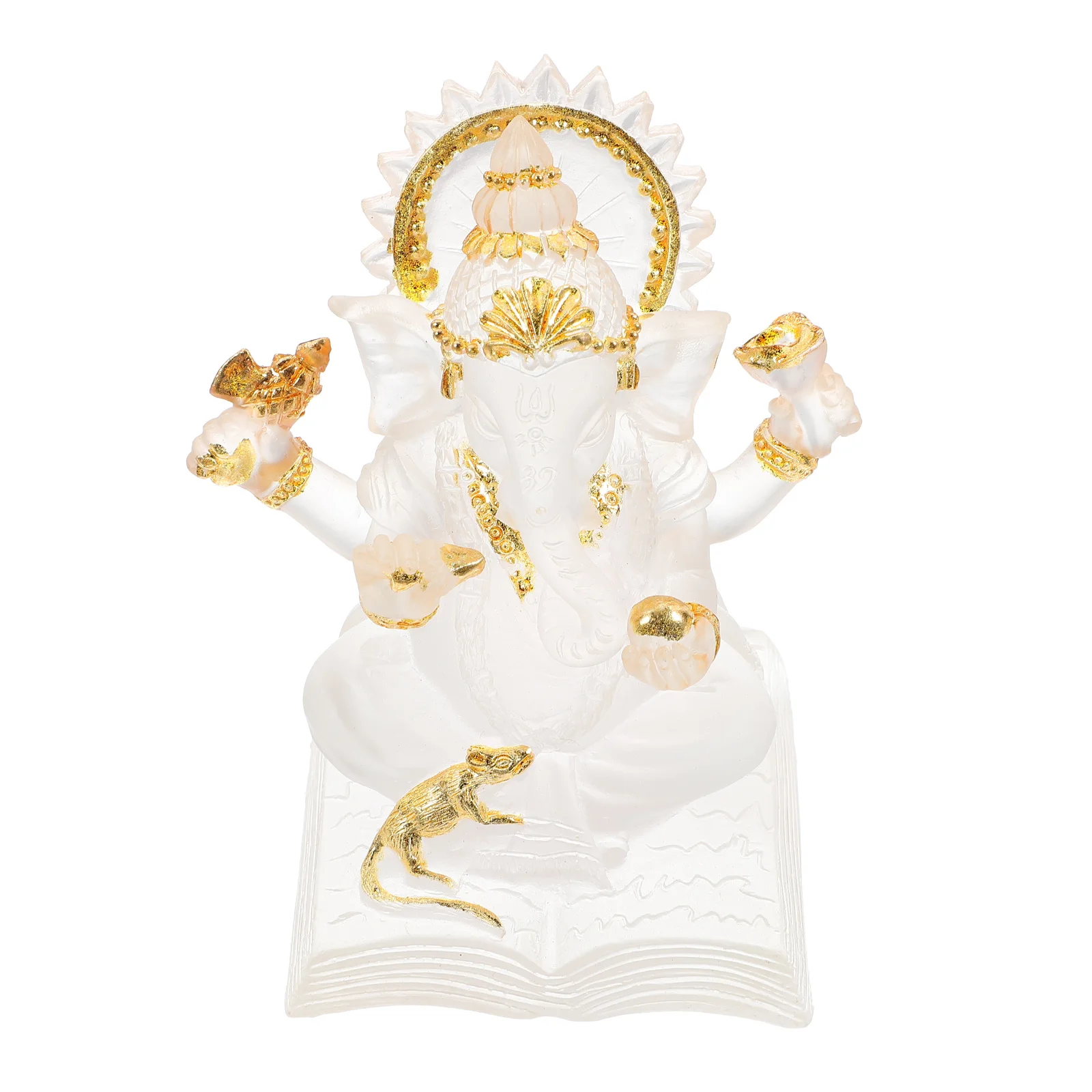 

Indian Statue Resin Elephant Sculpture Home Office Decor Gift Table Ornament Sacred Buddha Figure