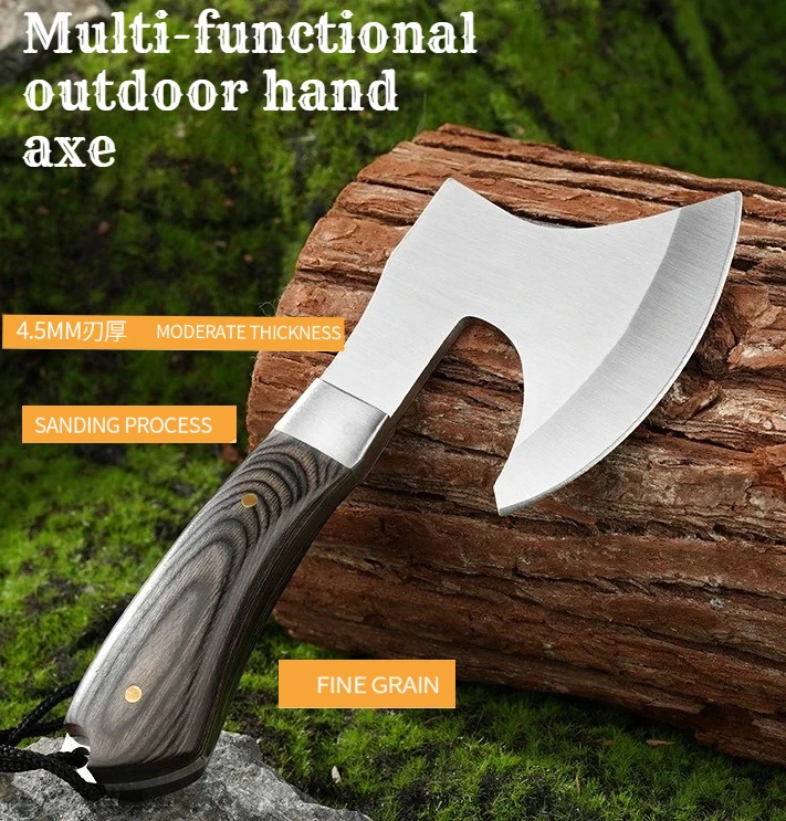 

NEW High-quality Multi-functional Stainless Steel Axe Outdoor Camping Hand Axe Portable Firewood Splitting Felling Hand Tool