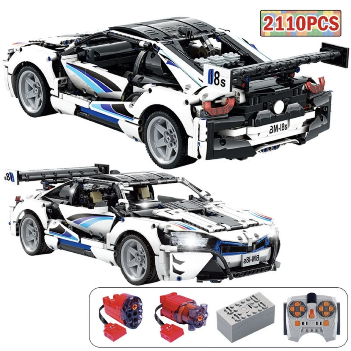 테크니컬 하이테크 Moc 초고속 스포츠 RC SUV 모터카, K86112, 2110 개 브릭 모델 빌딩 블록 장난감, 크리스마스 소년 선물