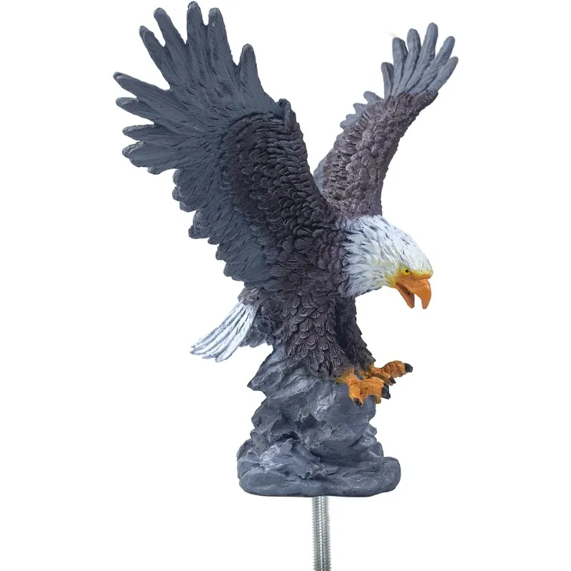 Eagle Flag Pole Topper, Eagle for Flagpole Topper, Durable Resin Construction, Flying & Hand-Painted Design, Decorative Bright