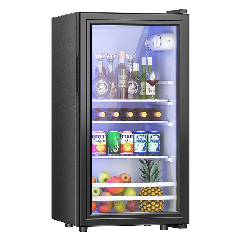 

Household small refrigerated wine cabinet, large-capacity transparent refrigerator