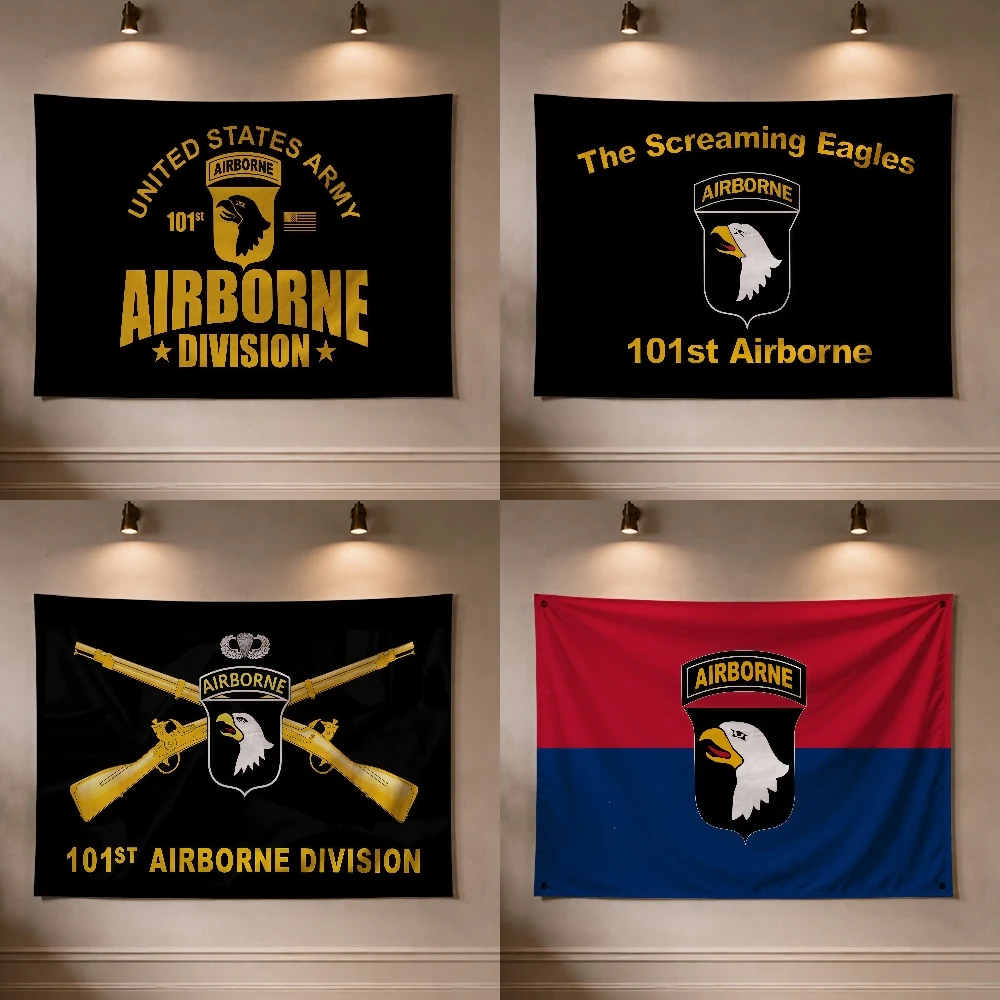 101st Airborne Division Flag Outdoor Flag Banner for Home Camping Party Club Garden Yard Wall Hanging Decor Indoor Outdoor Use