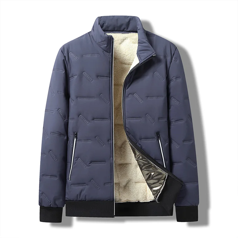 7XL Winter Parka Man Big Size Puffer Jacket Thick Warm Fleece Linded Coat Solid Color Casual Quilted Jacket Coats Outwear 6XL