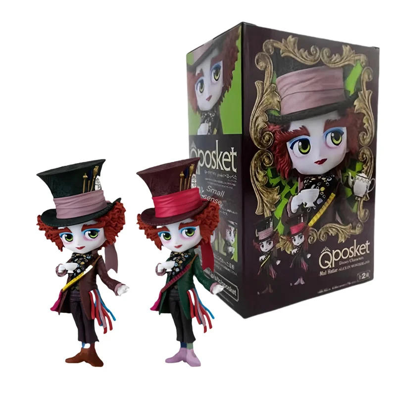 Original Bandai Alice In Wonderland Anime Figure Mad Hatter Kids Toys Birthday Dolls Ornaments Collectible Statue Christmas Gift