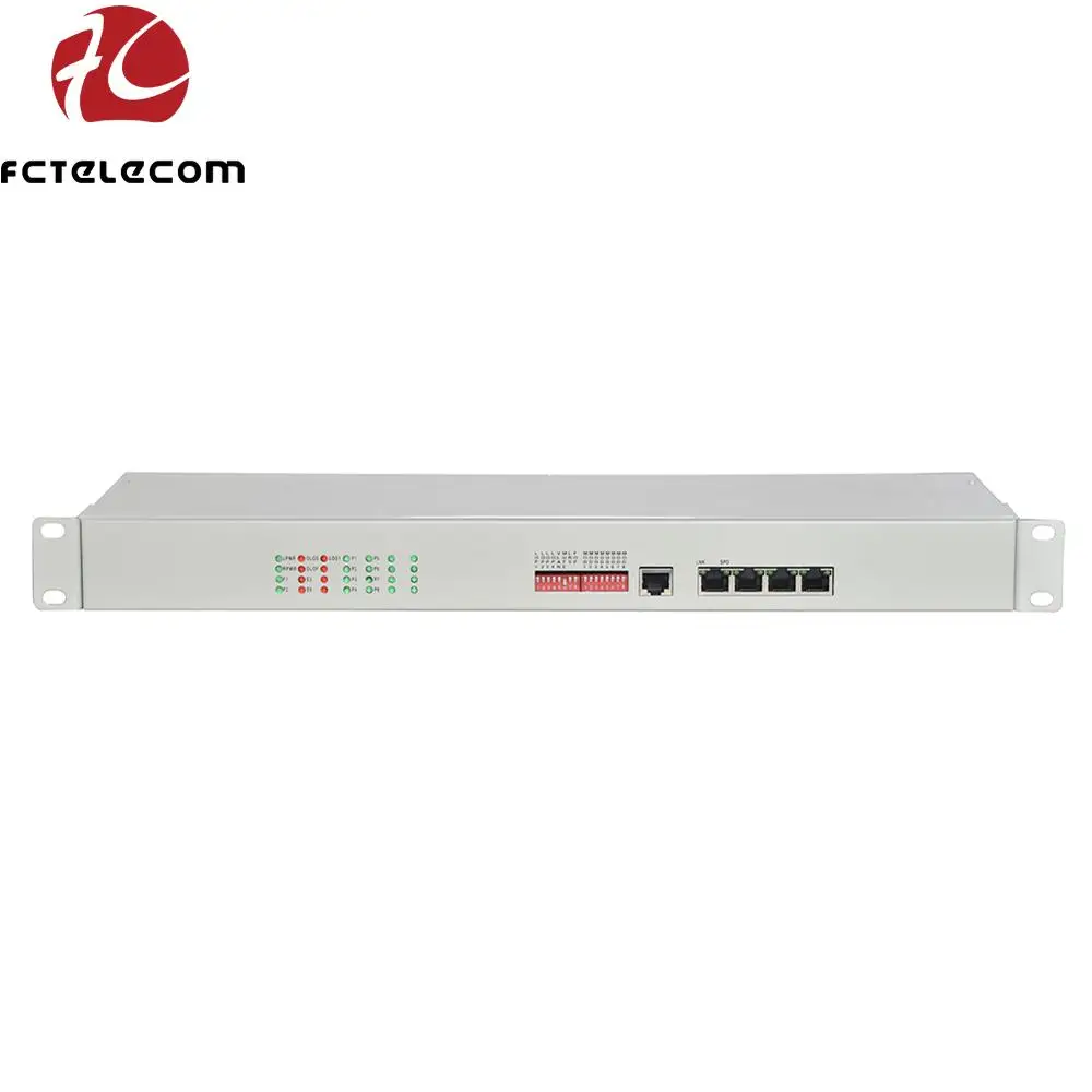 

8-портовый голосовой телефон FXO FXS через оптоволоконный мультиплексор с 4 Ethernet
