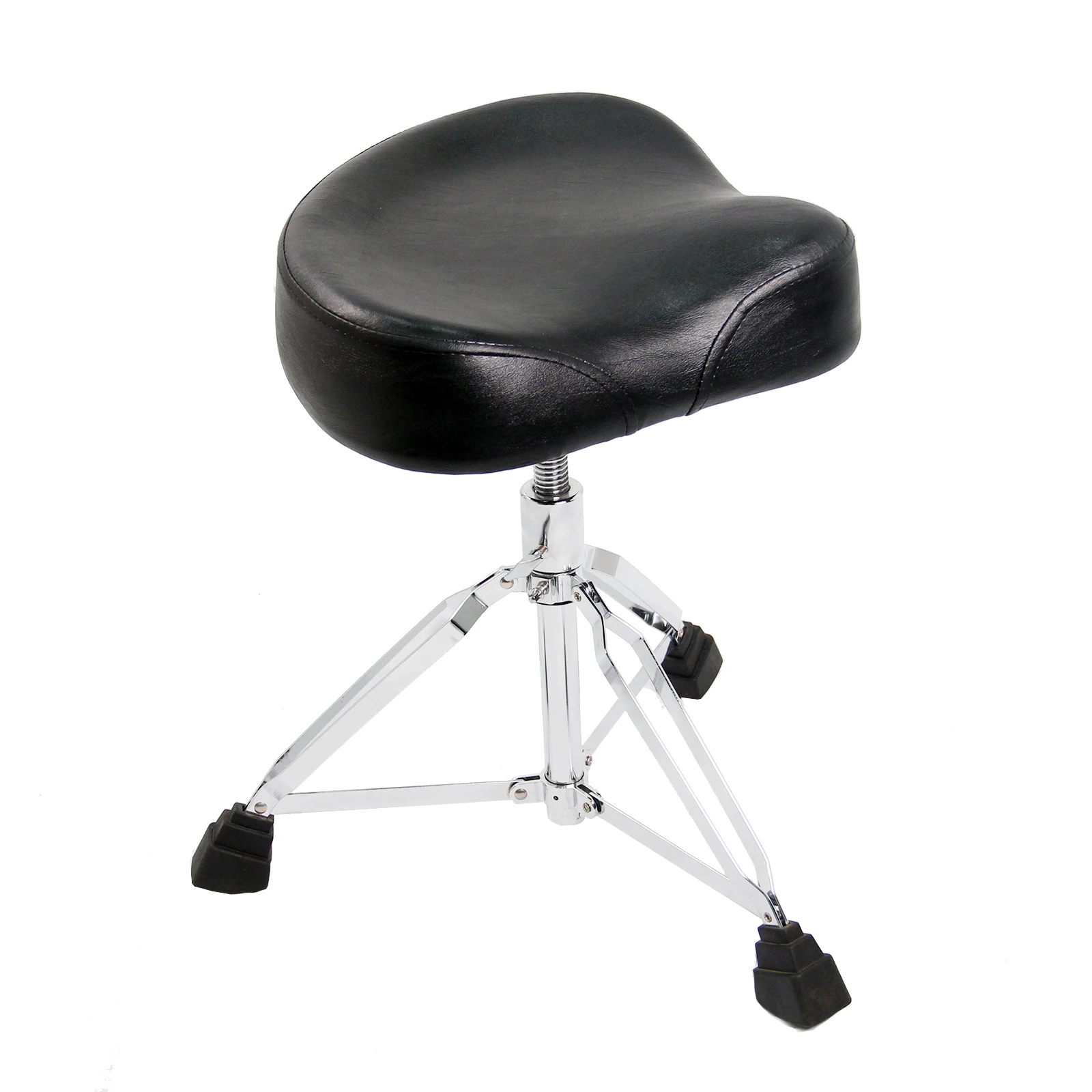 Black Drum Throne Lead Screw Height Adjustable Heavy-Duty Stable Drum Stool For Adult Drummers