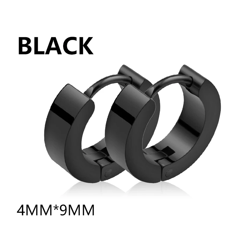 1 Paar Multi Arten Unisex Schwarz Gold Farbe Edelstahl Ohrring Für Frauen Männer Punk Gothic Piercing Gefälschte Ohrringe Schmuck
