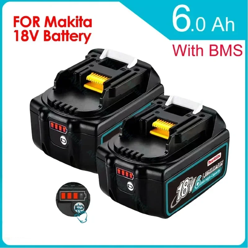 Para bateria de lítio Makita BL1860B 18V, compatível com DTW700 DDF487 DF333 DGA404 Mais baterias de ferramentas elétricas Makita 18V