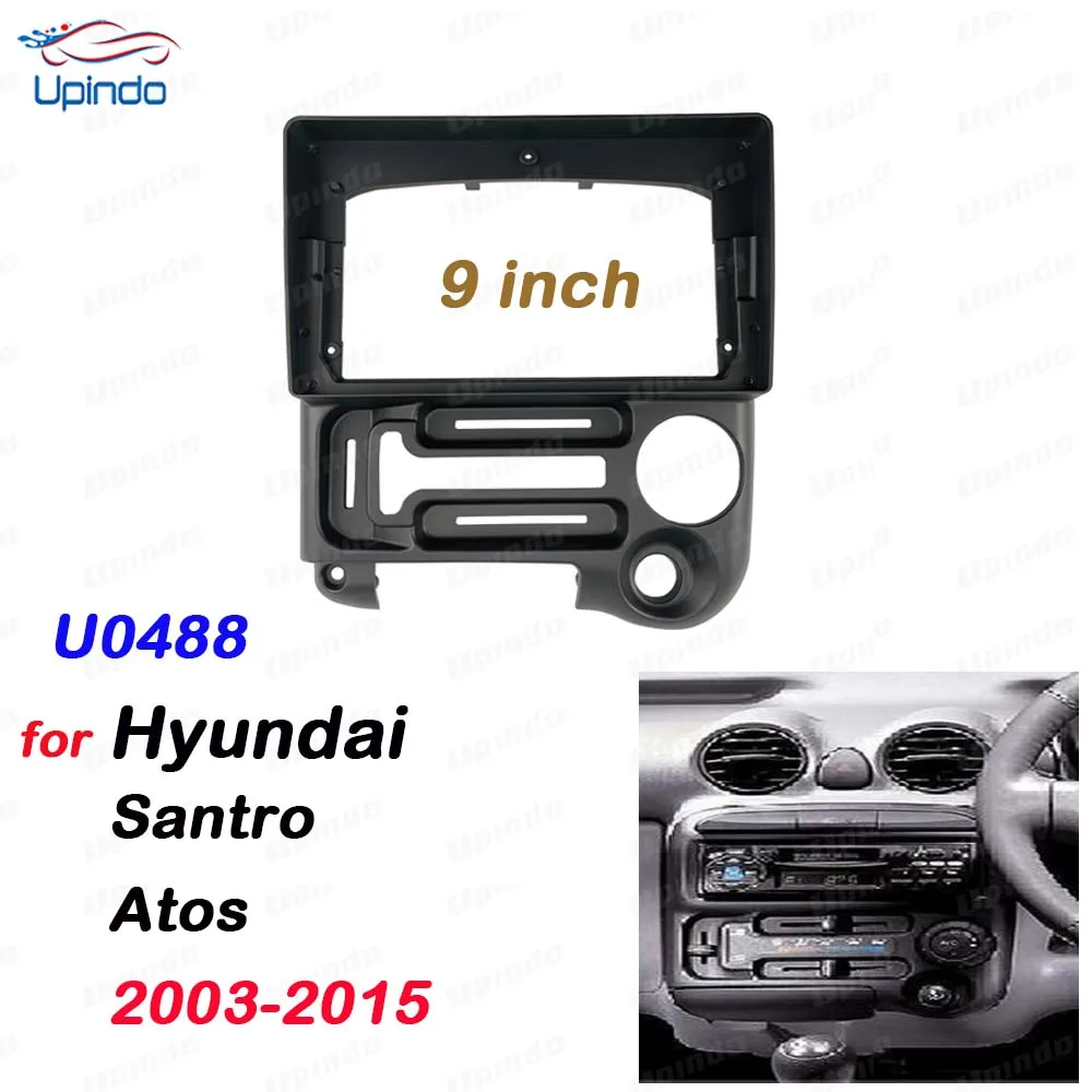 

2 Din 9" Android Car Stereo Fascia Frame for Hyundai Santro Atos Prime 2003-2015 Radio GPS ABS Panel Installation Kit
