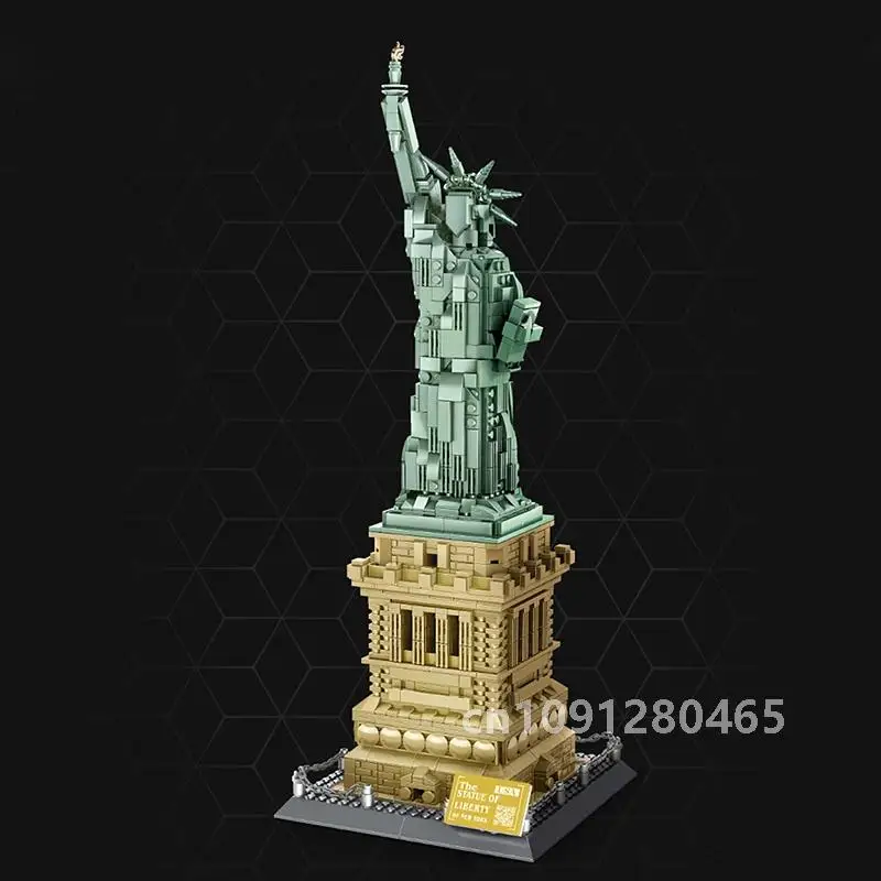 WG5227 1577Pcs Bricks 1/ 1 World Architecture Liberty Statue Model Building Blocks/Plastic Toys For Kids Adult boys Gift