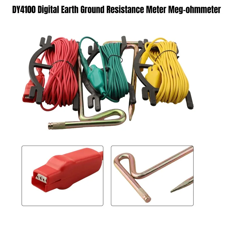 DY4100 Digital Earth Ground Resistance Meter Meg-ohmmeter Ohm Resistance Tester For Test Meters Tool Accessory In Stock