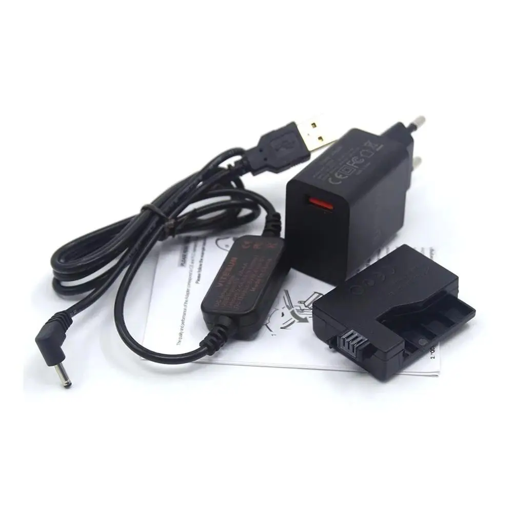 Quick Charger 3.0 Usb Dc Power Cable Lp E5 Dummy Battery Adapter Kit For Canon Eos Rebel-Xsi Xs T1i 450d 500d 1000d Kiss F X2 X3