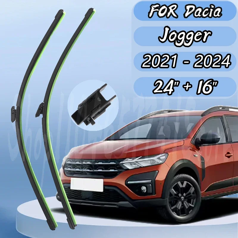 

Car Front Wiper Blades For Dacia Jogger 2021-2024 Car Windshield Windscreen Windows Brushes Car Accessories 24"+16"