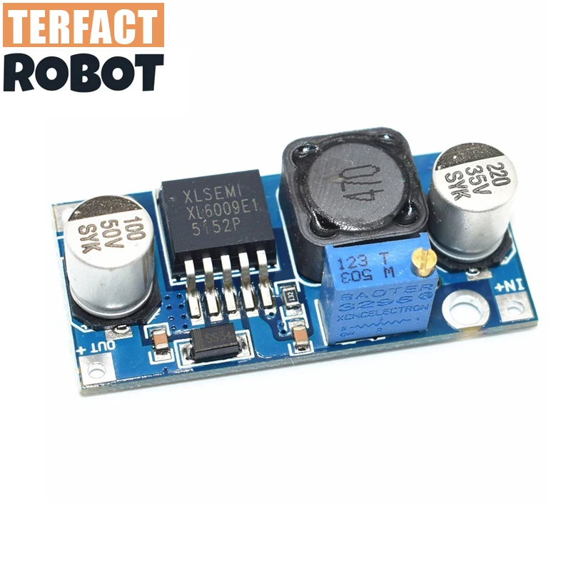 TERFACT ROBOT  XL6009 DC-DC Booster Module Power Supply Output Adjustable Super LM2577 Step-Up