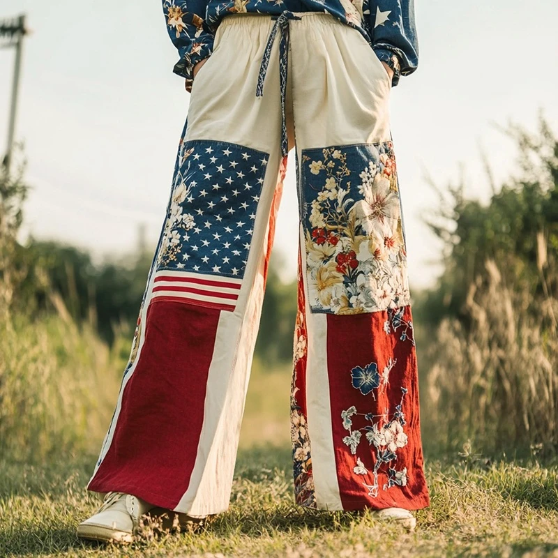 3D Cat Print Women's Wide-Leg Pants Fall/Summer Casual Comfortable Breathable Straight-Leg Pants Street Style Trendy Long Pants