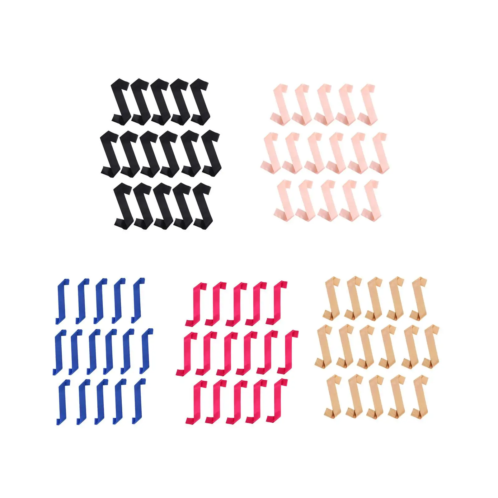 Plain Sash Bulk Pack 16 Pieces Satin Ribbon Blank for DIY Crafts Party Favors Bride Sash Graduation Homecoming Decor