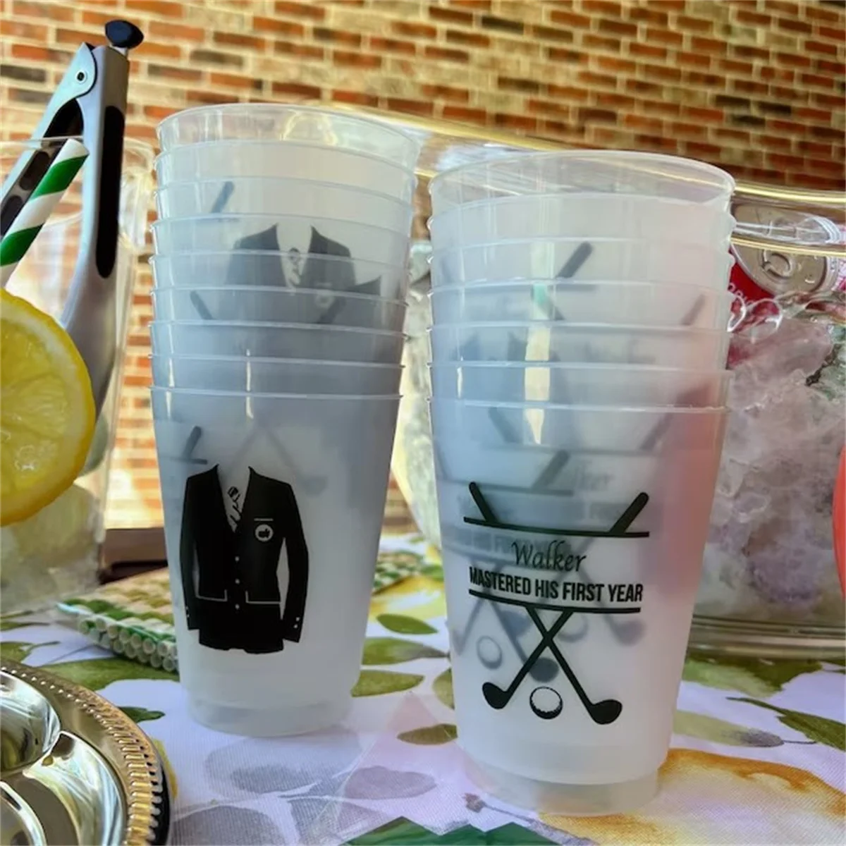 10pcs Masters cups, Golf party cups, Golf themed party, Golf birthday party, Green jacket cups, Masters viewing party cups, Pers