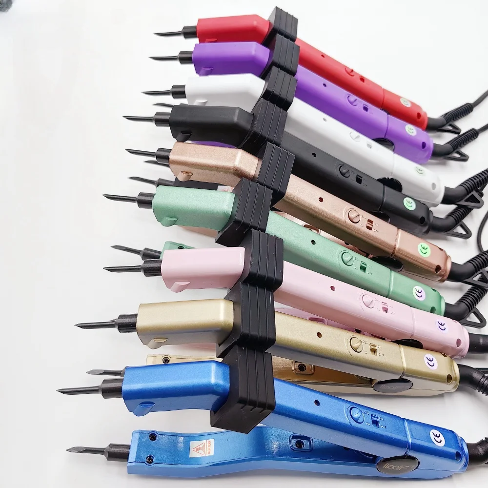 2024 Top Sharp tip Adjustable Temperature HeatingHair Extension Iron, Fusion Hair Extension Iron Keratin Bonding Tools