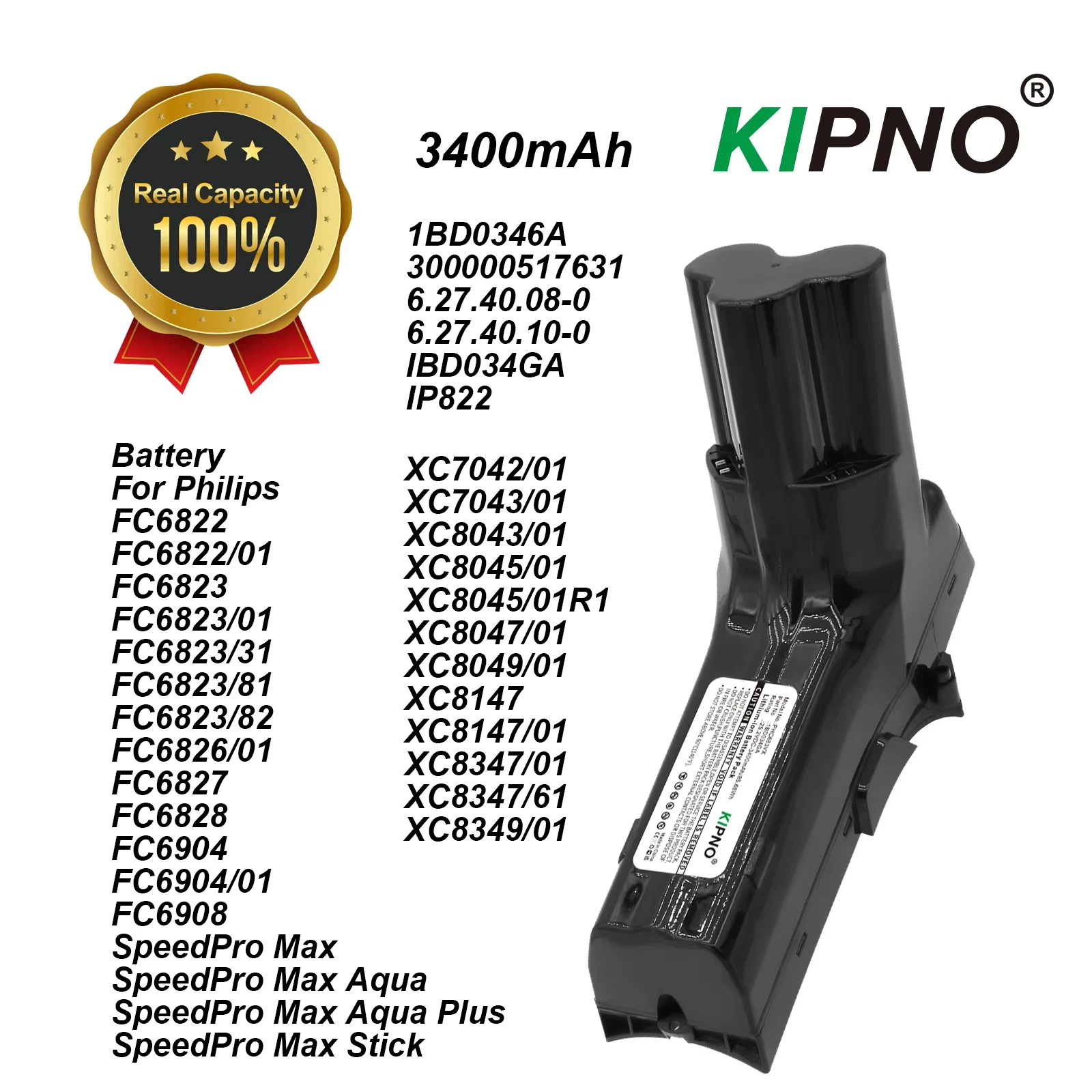 

Сменный аккумулятор 25,2 В для беспроводного пылесоса Philips SpeedPro Max Aqua Stick XC8055/01 XC8045/01 XC8043/01 XC8347/01 XC8349/01