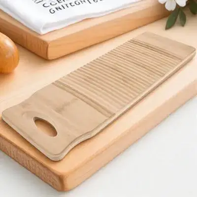 

Solid Bamboo Washboard Thickened Anti-Slip Laundry Board Cleaning Scrub Tool for Home Use Thickened Washboard