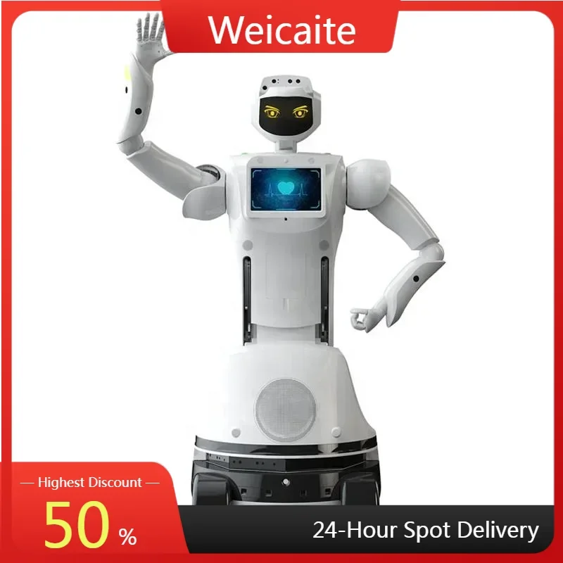 XIKE-N5 Series WiFi Restaurant Intelligent Autonomous Robot Waiter Open SDK ，API Business Humanoid Service Compatible ， ChatGPT