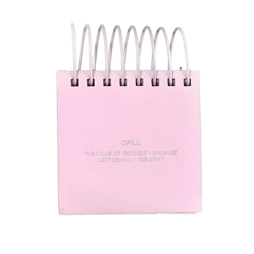 

New Cherry Blossom Pink Spiral Book DIY Blank Inner Pages Coil Notebook Mini Gift Diary Book Stationery Supplies