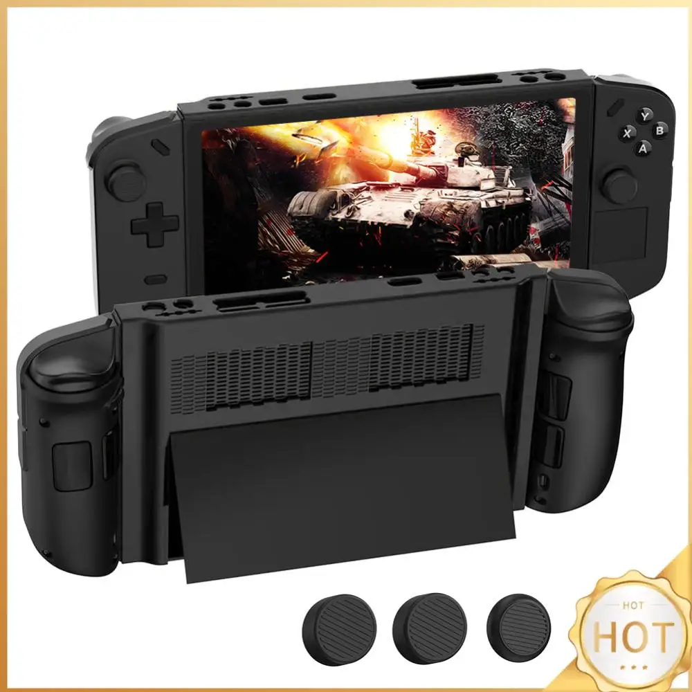 Capa Protetora PC com Absorção de Impacto Antiderrapante com 4 Protetores de Dedo para Lenovo Legion Go Gaming Handheld 2023