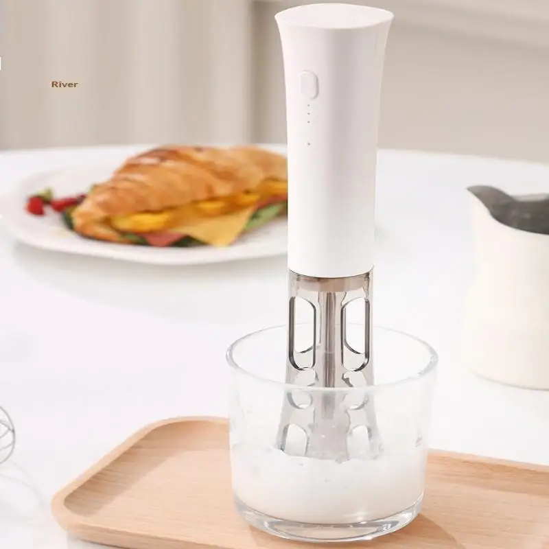 Milk Frother Machine Wireless Electric Mixer, Hands - Free 2 - In - 1 Whisk, 3 - Speed Rechargeable For Baking/Coffee Frothing view 3