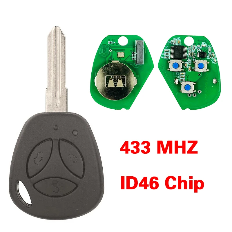 CN041001 Remote Car Key 433MHz ID46 Chip For Lada Priora Sedan Sport Kalina Granta Vesta X-Ray Xray  Replacement Head Key