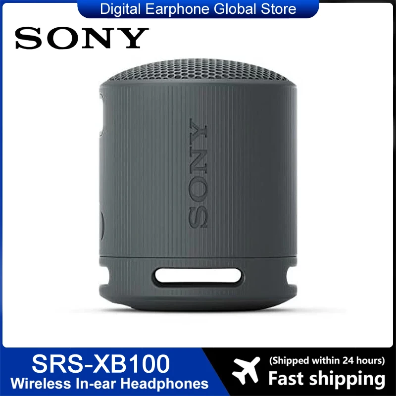 Sony SRS-XB100 Wireless Bluetooth Portable Lightweight Super-Compact Travel Speaker, Extra-Durable IP67 Waterproof