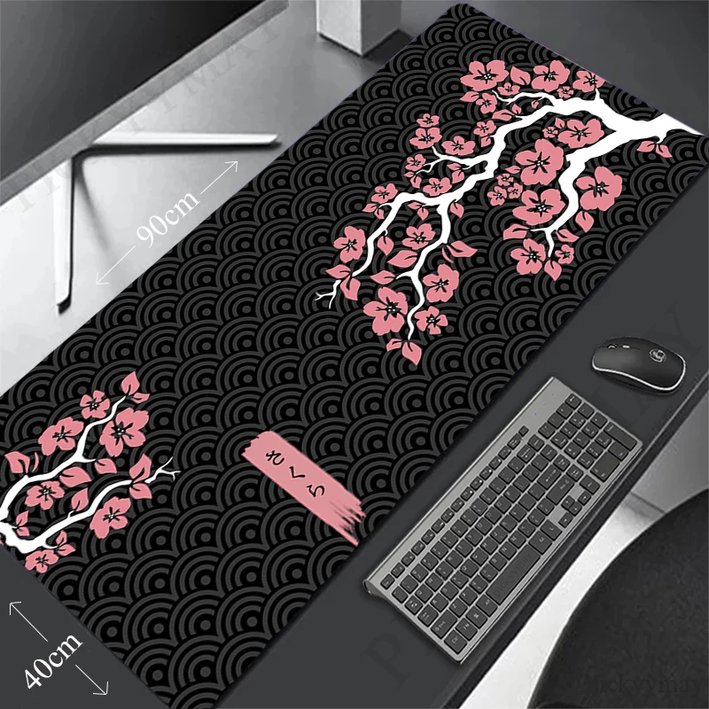 

Sakura Mouse Pads Gaming Mousepad Gamer Mouse Mat Keyboard Mats Desk Pad Mousepads XXL 90x40cm For Computer