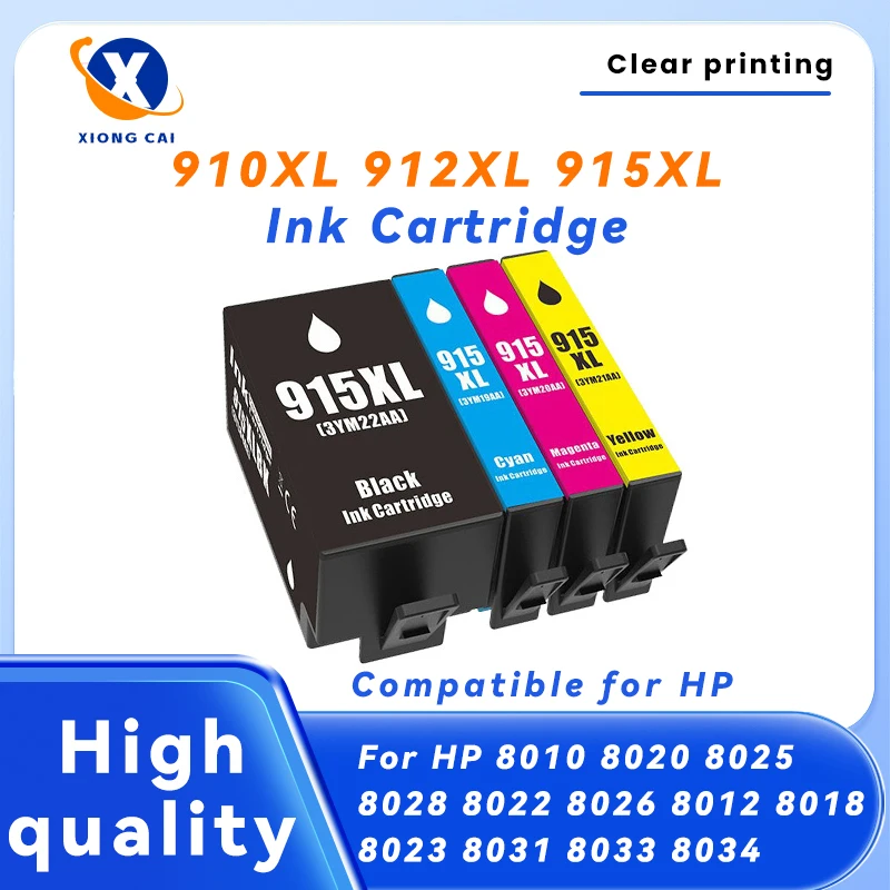

Чернильный картридж 910XL 912XL 915XL, совместимый для принтеров HP Officejet 8010 8020 8025 8028 8022 8026 8012 8018 8023 8031 8033 8034