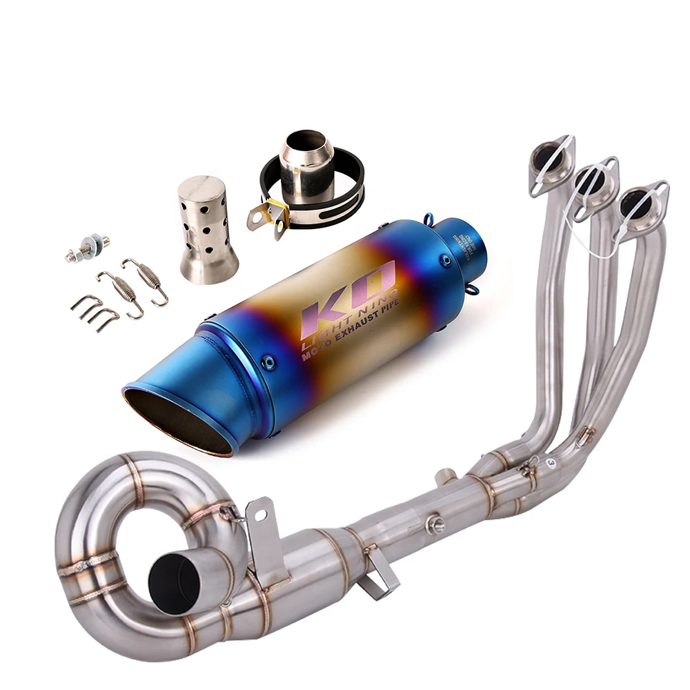 Motorfiets Volledige Uitlaatset Voortrekkende Buis Met DB Killer RVS Voor CFMOTO 675SR 2024-2026 675NK 2025-2026
