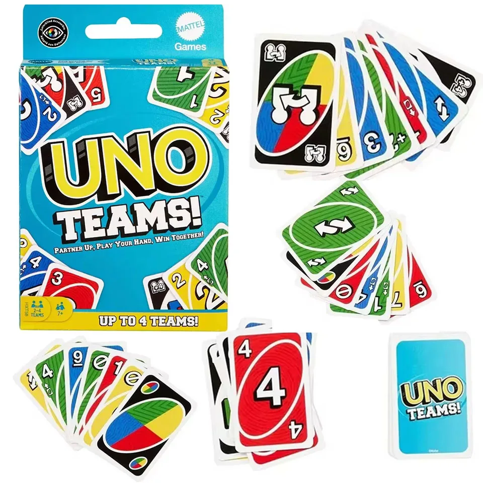 HOT 112pcs Uno TEAMS! Game Board Games UNO Cards Table Family Party Entertainment UNO Games Card Toys Children Birthday gift