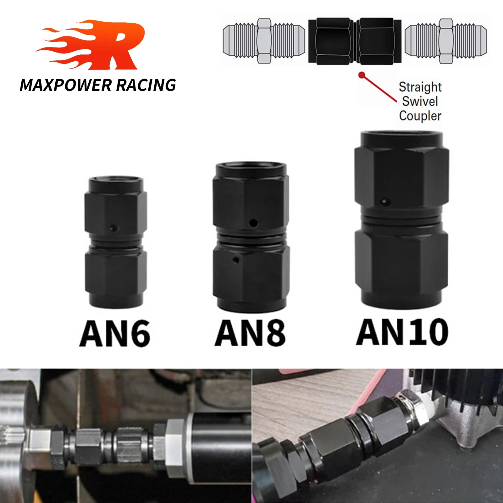 

Универсальный AN6 AN8 AN10 «мама-мама» из алюминия, прямые поворотные адаптеры для шлангов, анодированные разъемы для масляного радиатора