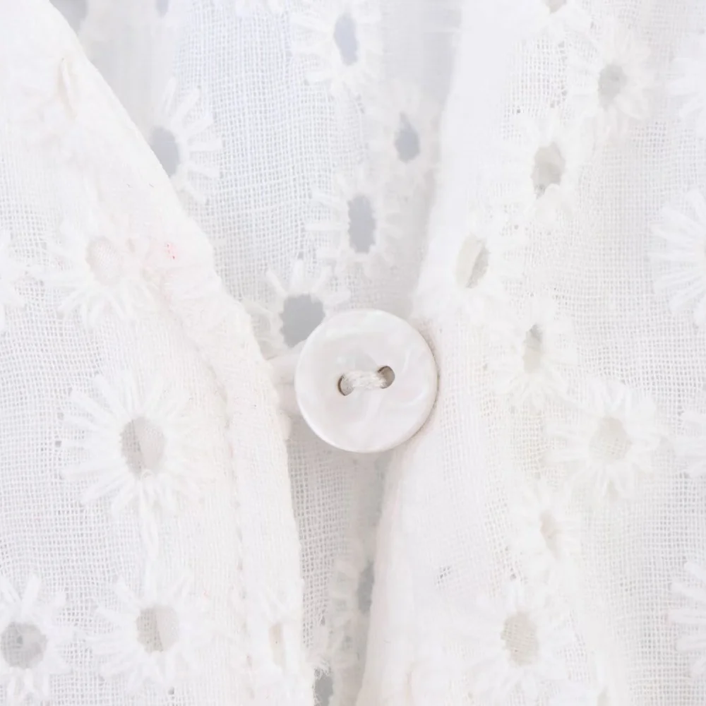 abito corto da donna ampio con scollo a V a maniche lunghe con bottone a fila singola scavato primavera ed estate nuovo stile temp