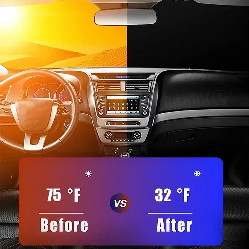 Car Front Window Sunshade UV Protection Shade Sun Protector Windshield Visor Cover Auto Curtain Sunshade Accessories Car parts view 2