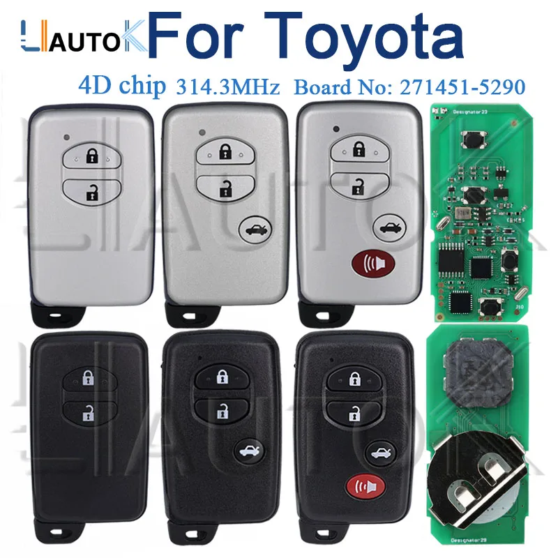 

LIAUTOK Car Remote Key for Toyota 4Runner Venza Prius C Prius V 2009-2018 314.3MHz HYQ14ACX Board: 271451-5290 Car Smart Key