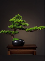 Simulated Welcome Pine Bonsai Decorations, Home Furnishings, Indoor Living Rooms, Potted Plants, Artificial Flowers, Hotel